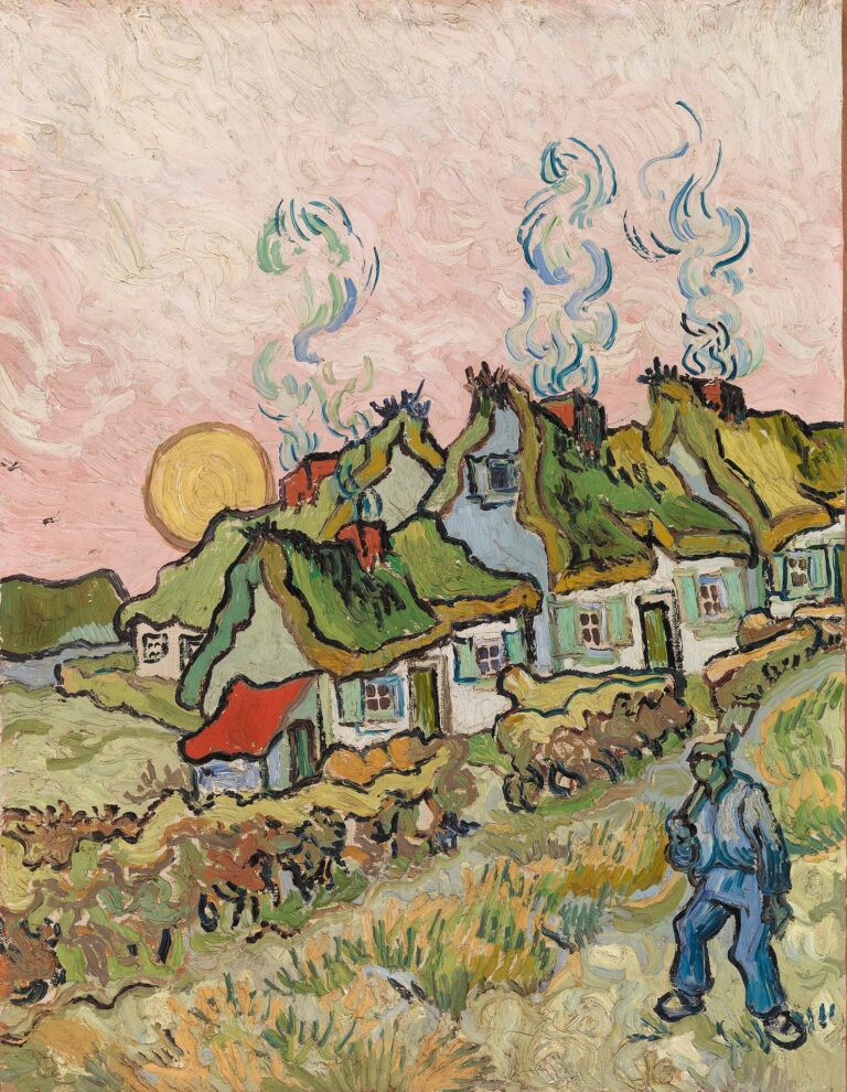 Ferme au coucher du soleil – Van Gogh Vincent Van Gogh