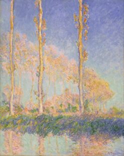 Les Peupliers, trois arbres roses, automne – Claude Monet Claude Monet