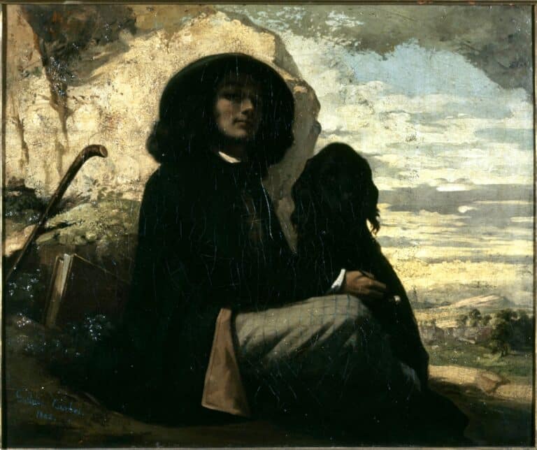 Autoportrait au chien noir – Gustave Courbet Gustave Courbet