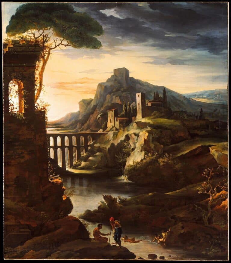 Soirée : Paysage avec un aqueduc – Théodore Géricault Théodore Géricault