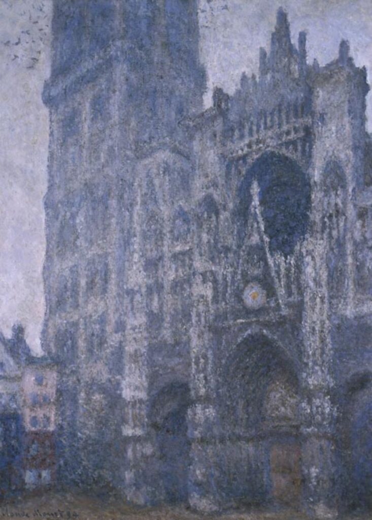 La Cathédrale de Rouen. Le Portail et la tour d’Albane. Temps gris (W1345) – Claude Monet Cathédrales de Rouen de Claude Monet