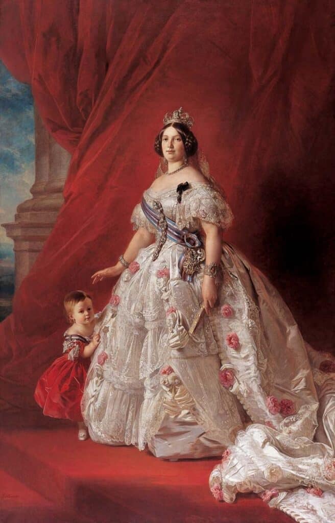 Portrait de la reine Isabelle II d’Espagne et de sa fille Isabella – Franz Xaver Winterhalter Franz Xaver Winterhalter