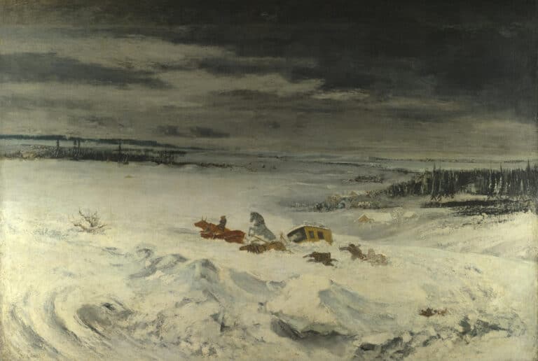 La Diligence dans la neige – Gustave Courbet Gustave Courbet