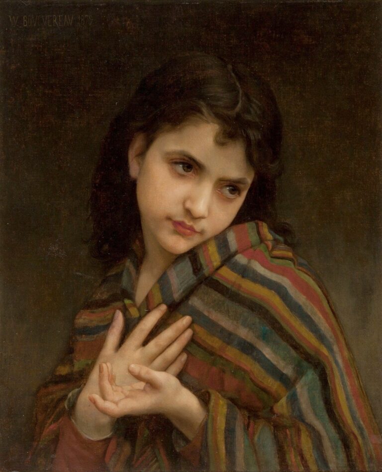 La fille frileuse de William Bouguereau William Bouguereau