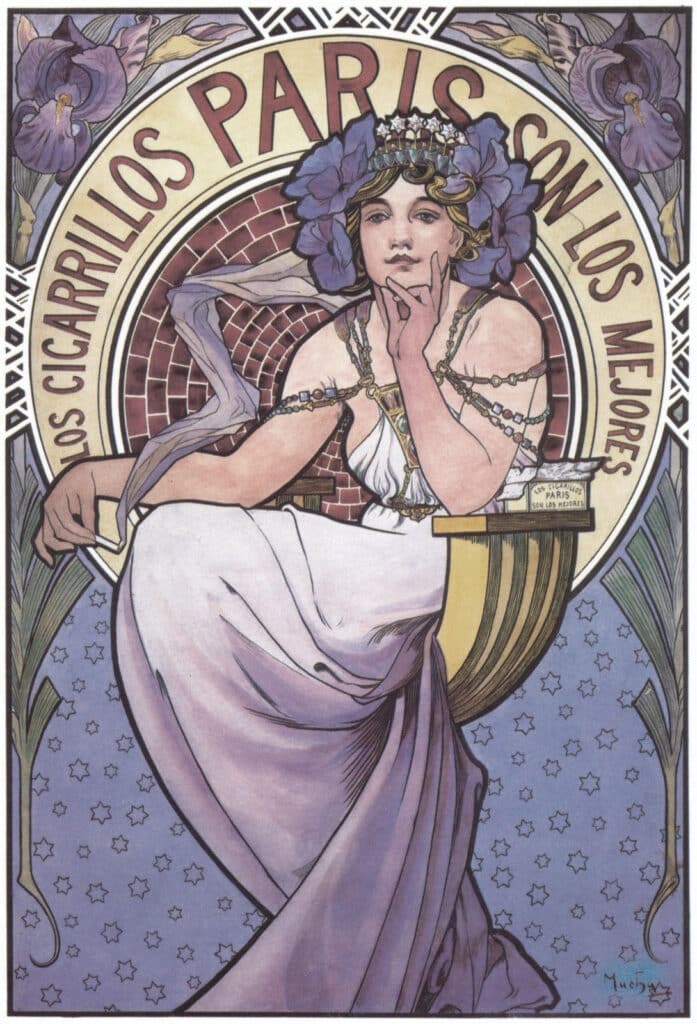 Cigarettes de Paris – Mucha Alphonse Mucha