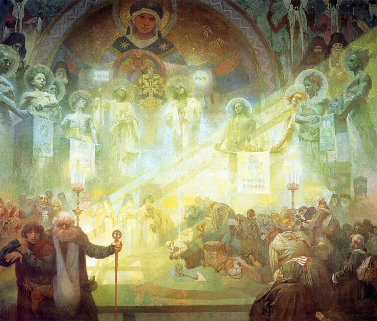 Dans le monastère sur la montagne Athos – Mucha Alphonse Mucha