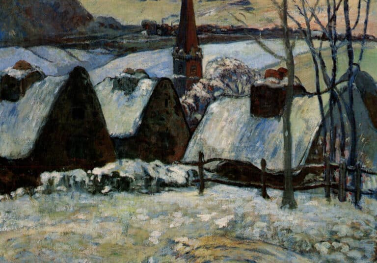 Village breton sous la neige – Paul Gauguin Paul Gauguin