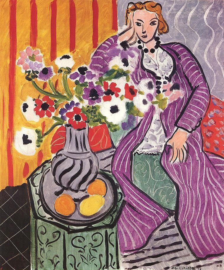 Robe violette et Anémones – Matisse Henri Matisse