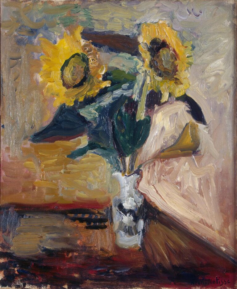 Vase avec tournesols – Matisse Henri Matisse