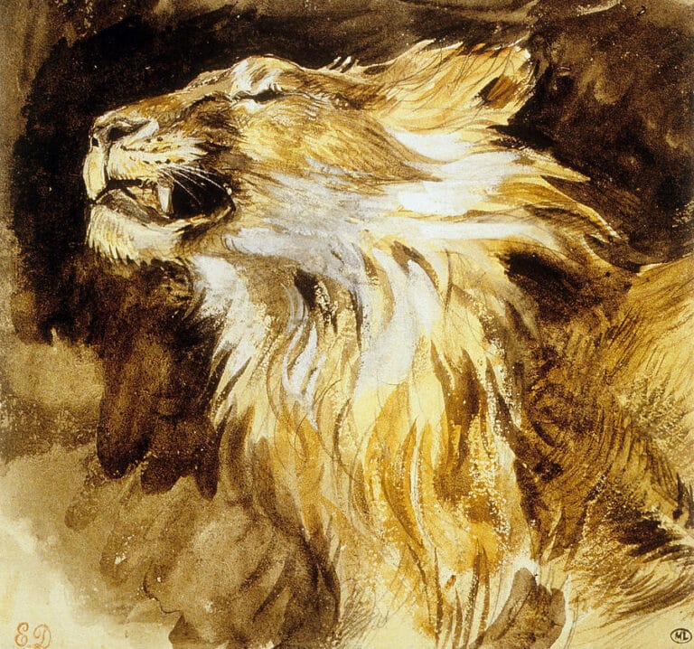 Lion rugissant – Eugène Delacroix Eugène Delacroix