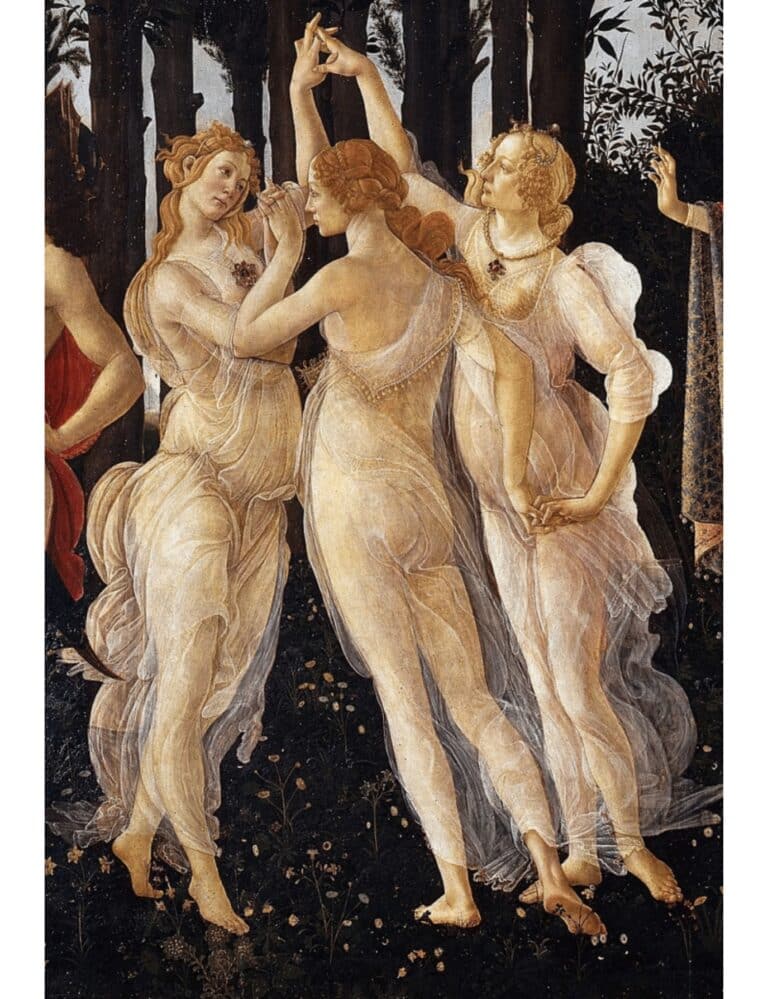 Les trois grâces. Détail de : Le printemps – Sandro Botticelli Sandro Botticelli