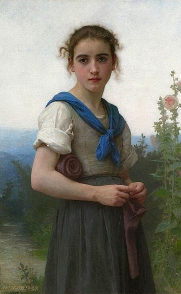 La petite tricoteuse, 1891 – William Bouguereau William Bouguereau