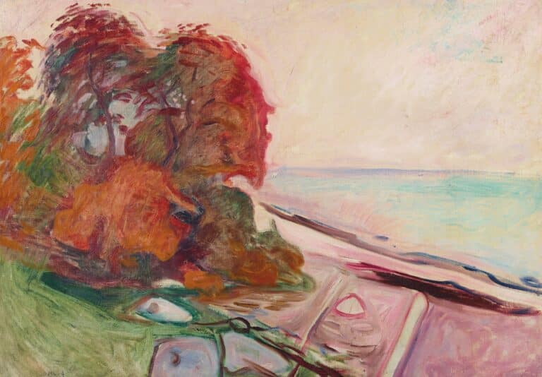 Plage avec groupe d’arbres – Edvard Munch Edvard Munch