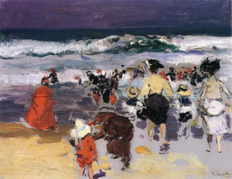 La plage de Biarritz – Sorolla Joaquín Sorolla