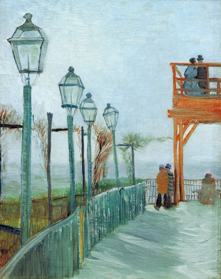 Terrasse et Point d’Observation au Moulin de Blute-Fin, Montmartre – Van Gogh Vincent Van Gogh