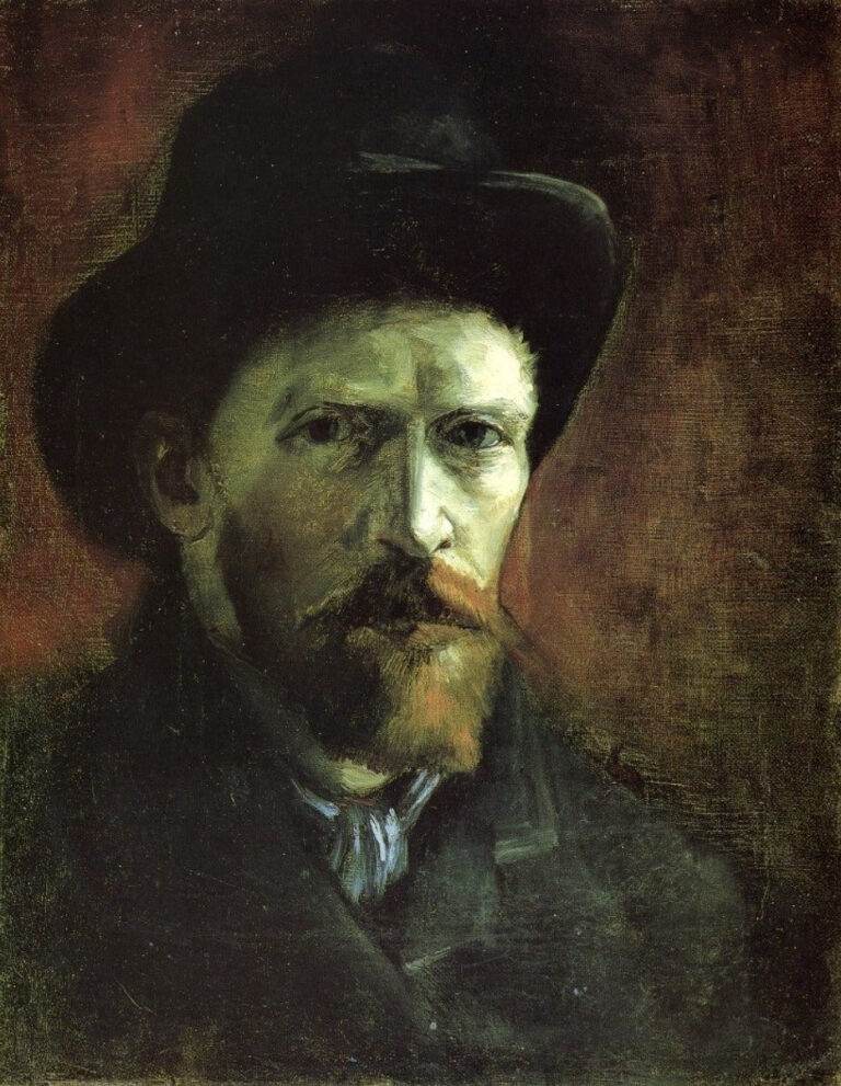 Autoportrait avec un chapeau de feutre foncé – Van Gogh Autoportraits de Vincent van Gogh