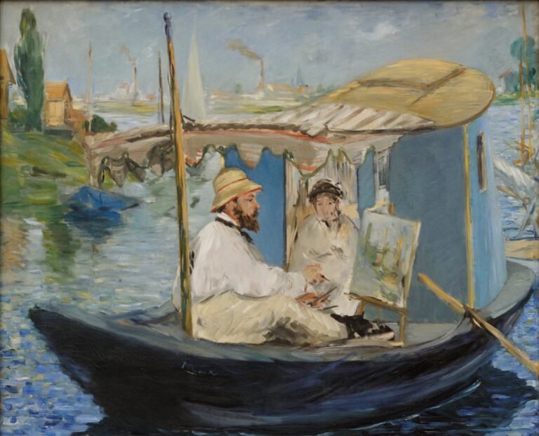 Claude Monet peignant dans son atelier – Edouard Manet Édouard Manet