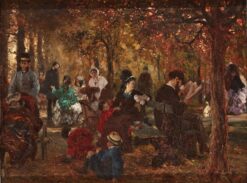 Dans le jardin du Luxembourg (mémoire du jardin du Luxembourg) – Adolph von Menzel Adolph von Menzel