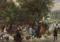 Après-midi dans les jardins des Tuileries – Adolph von Menzel Adolph von Menzel