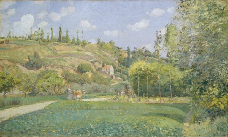 Un bouvier à valhermeil, auvers-sur-oise – Camille Pissarro Camille Pissarro