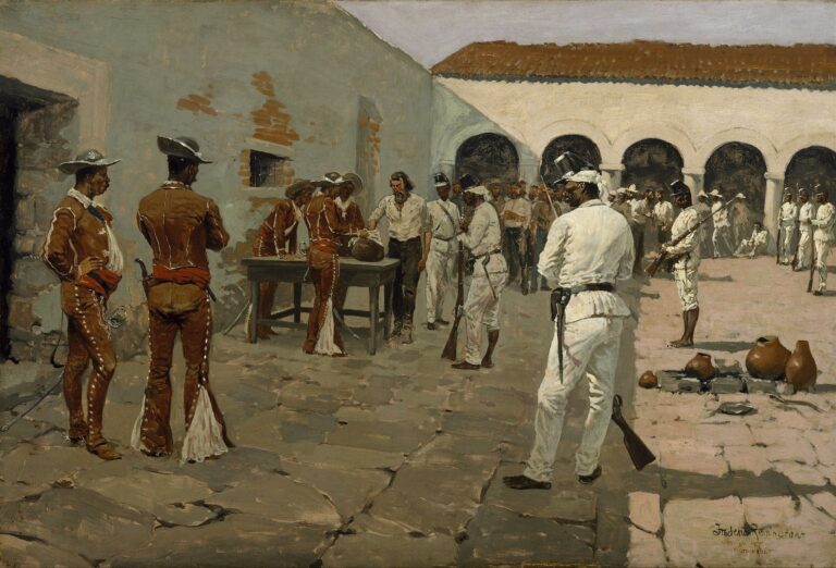 L’expédition Mier : Le dessin du haricot noir (Les prisonniers dessinent leurs haricots) – Frederic Remington Frederic Remington