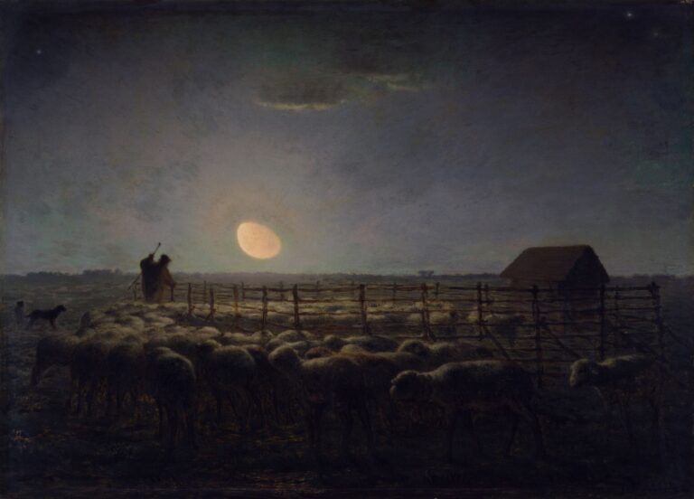 La bergerie, le clair de lune – Jean-François Millet Jean-François Millet