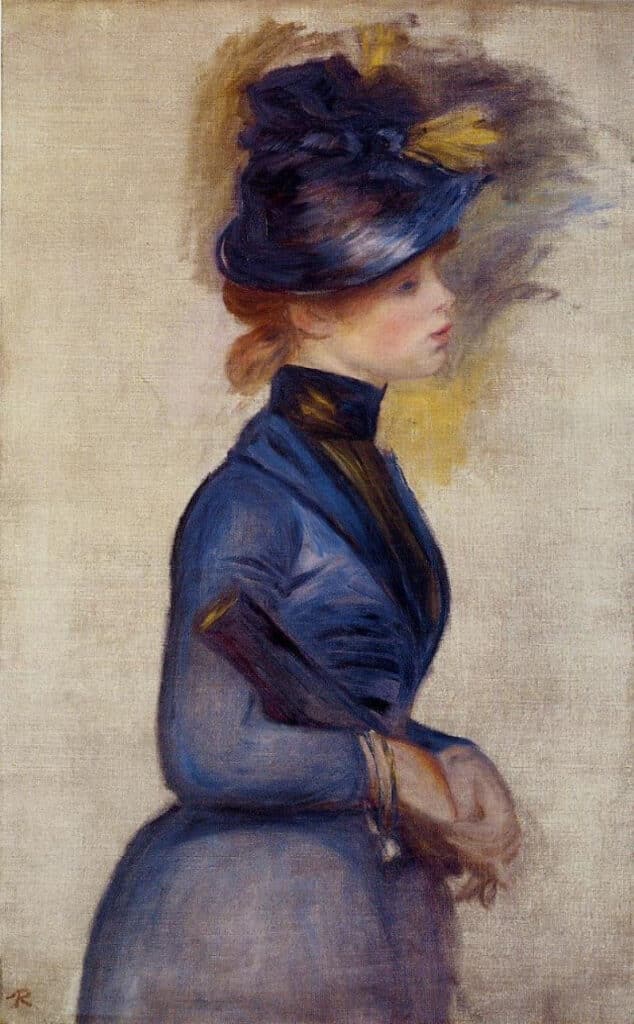 Jeune femme dans éclatant bleu au conservatoire – Pierre-Auguste Renoir Pierre-Auguste Renoir