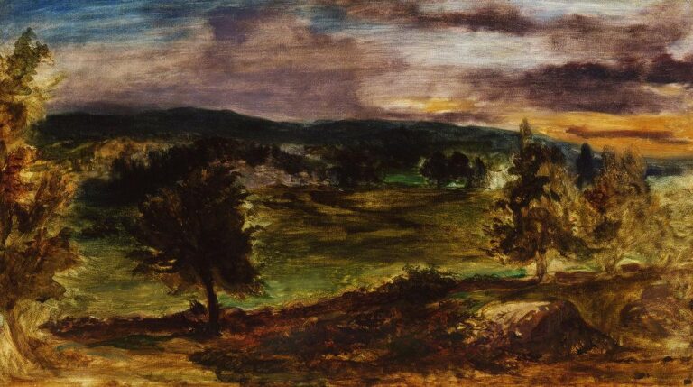 Paysage à Champrosay – Eugène Delacroix Eugène Delacroix