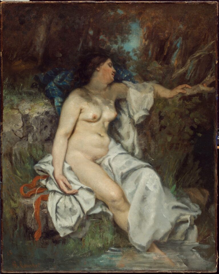 Baigneur dormant au bord d’un ruisseau – Gustave Courbet Gustave Courbet