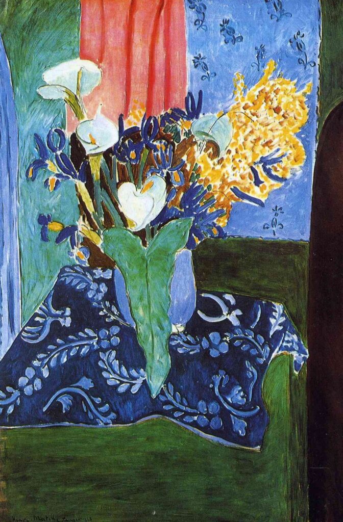 Calla Lilies Irises et Mimosas – Matisse Henri Matisse