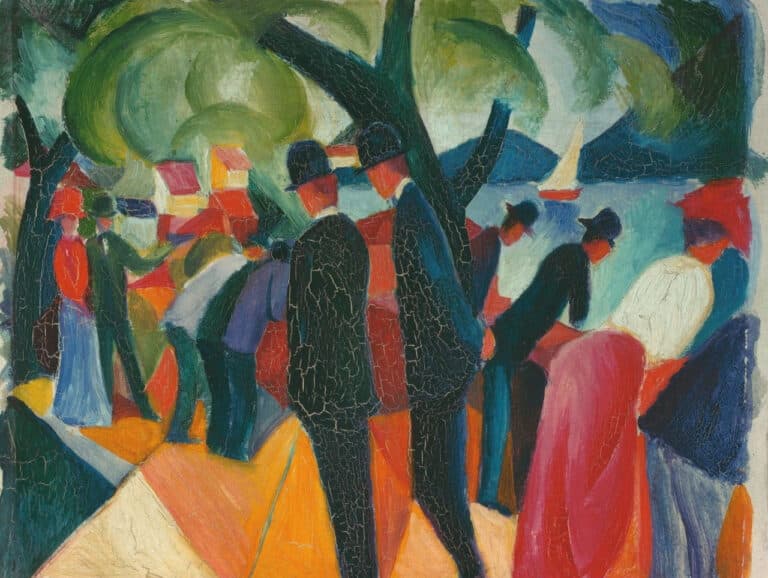 Marche sur le pont – August Macke August Macke