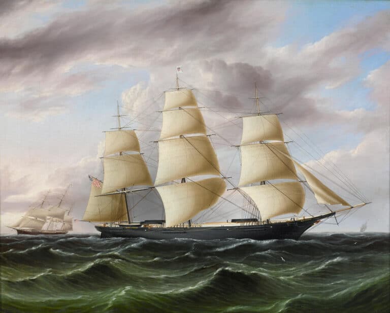 Le clipper américain Black Warrior en partance pour l’étranger – James E. Buttersworth James E. Buttersworth