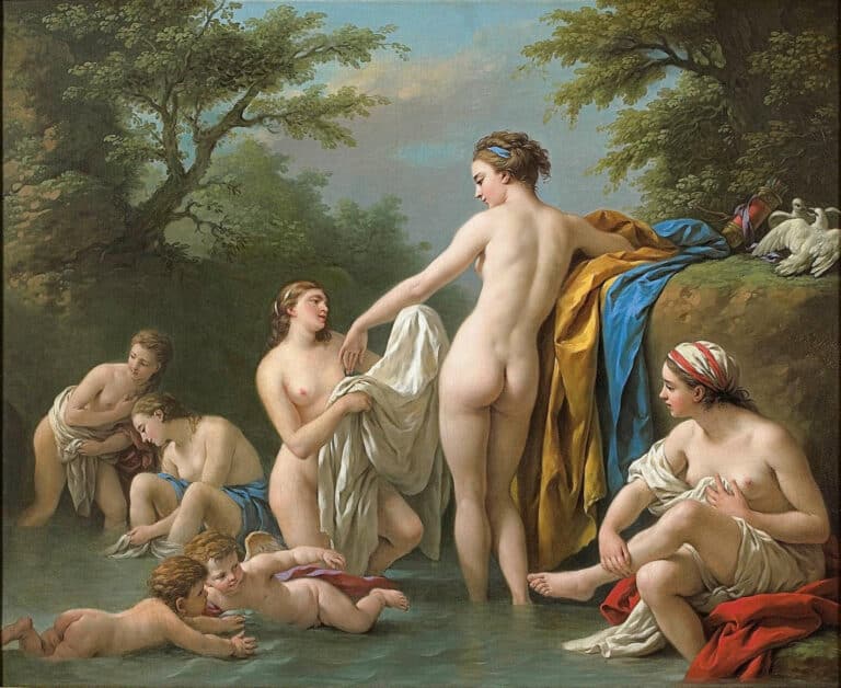 Vénus et nymphes se baignant – Louis Jean François Lagrenée Louis Jean François Lagrenée