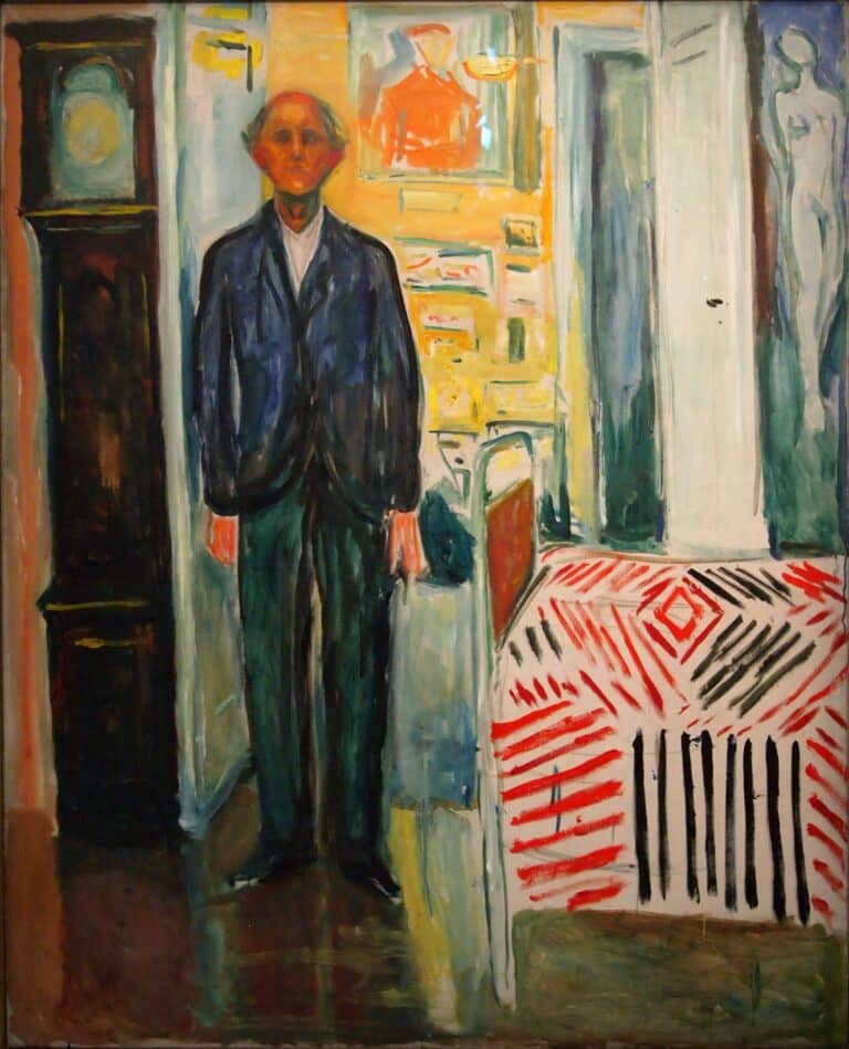 Autoportrait. Entre l’horloge et le lit – Edvard Munch Edvard Munch