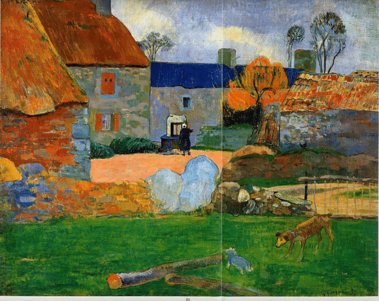 Le toit bleu ou la ferme du Pouldu – Paul Gauguin Paul Gauguin