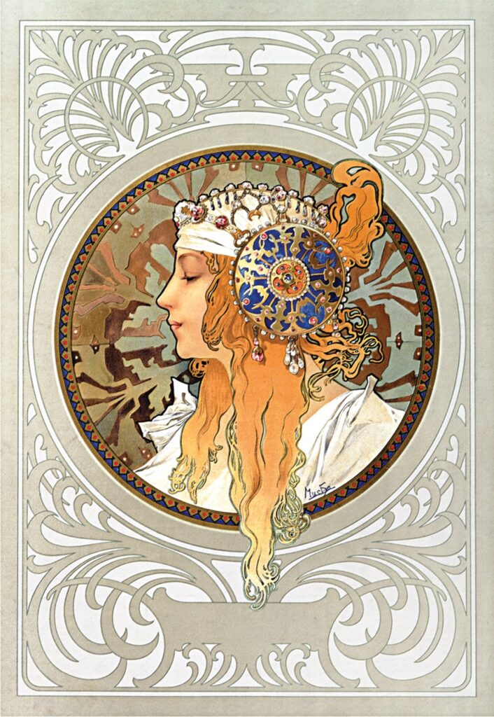 Têtes Byzantines : Blonde – Mucha Alphonse Mucha