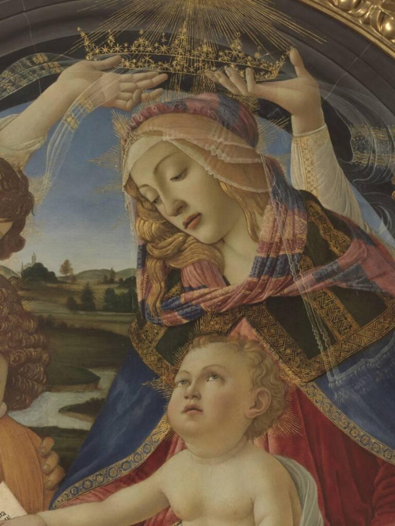 Madonna del Magnificat ou Madone (Vierge) a l enfant et cinq ange – Sandro Botticelli Sandro Botticelli