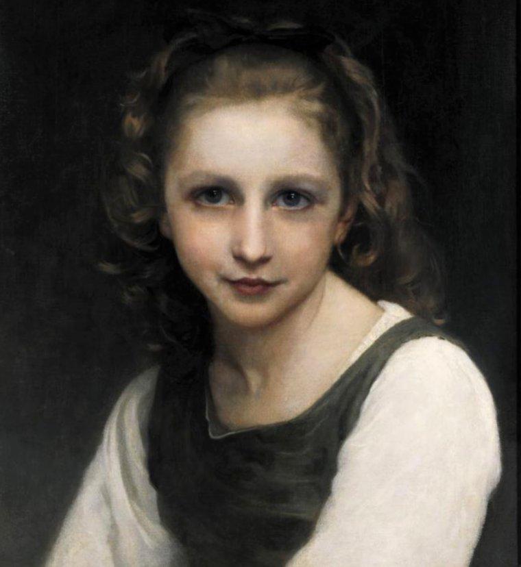 Portrait of a Young Girl de William Bouguereau William Bouguereau