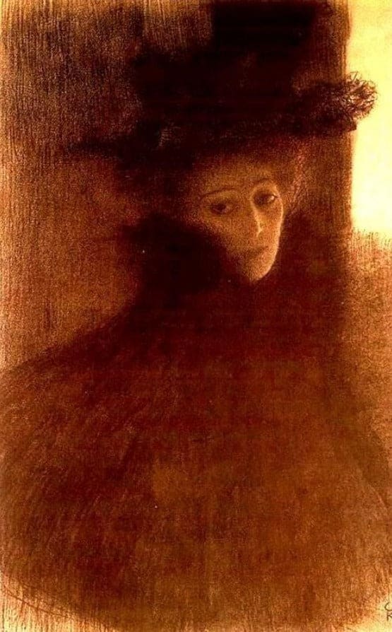 Dame à la cape et au chapeau – Gustav Klimt Gustav Klimt