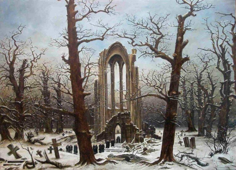 Cimetière de monastère dans la neige – Caspar David Friedrich Caspar David Friedrich