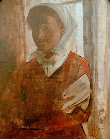Femme avec un foulard blanc  – Edgar Degas Edgar Degas