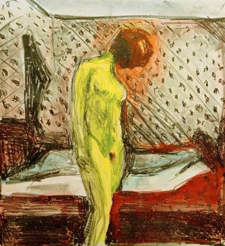 Jeune femme en pleurs au chevet de son lit – Edvard Munch Edvard Munch