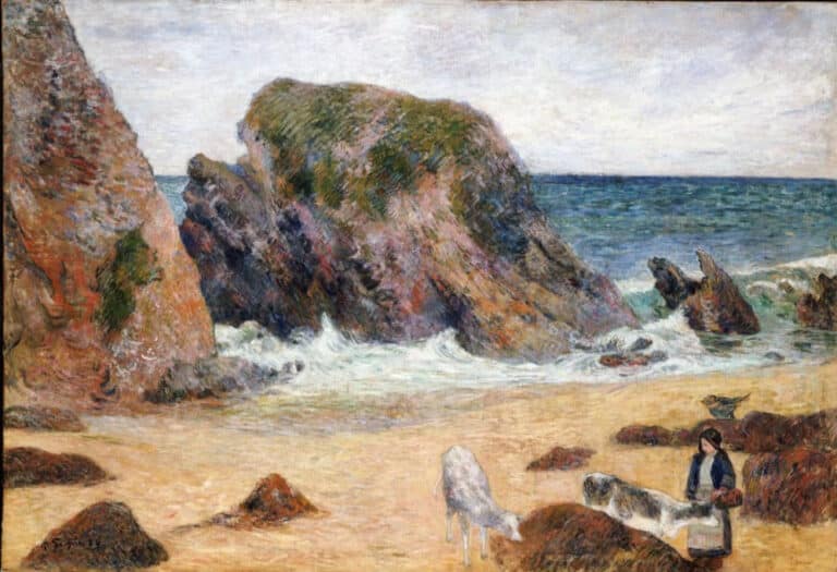 Vaches au bord de la mer – Paul Gauguin Paul Gauguin