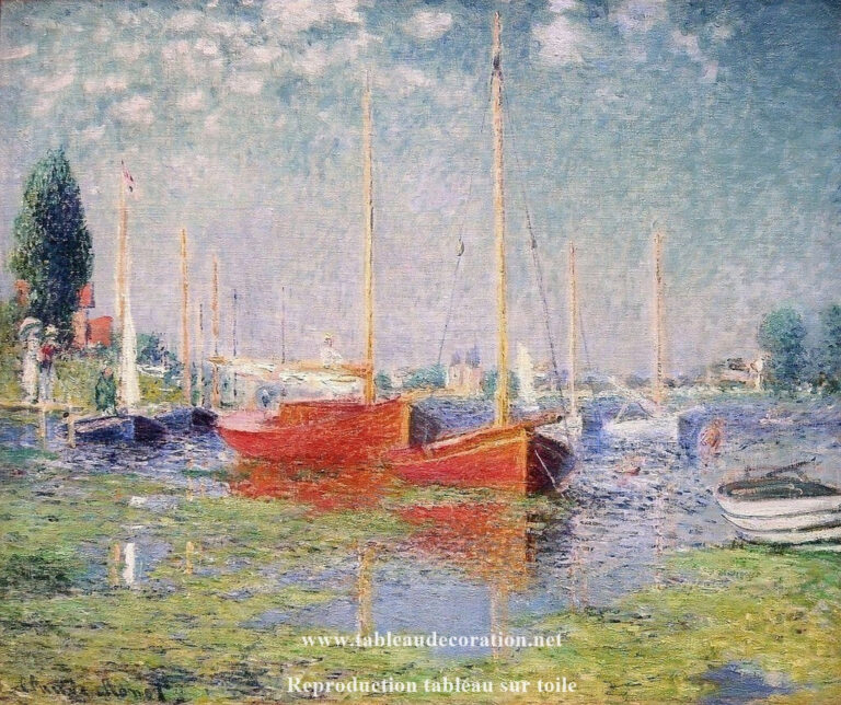 Les bateaux rouges, Argenteuil – Claude Monet Claude Monet