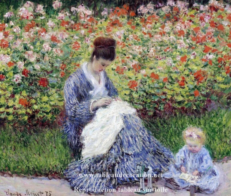 Camille Monet et l’enfant au jardin – Claude Monet Claude Monet