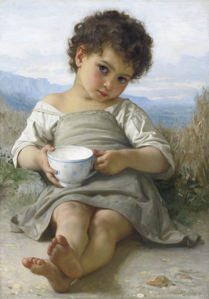 La tasse de lait – William Bouguereau William Bouguereau