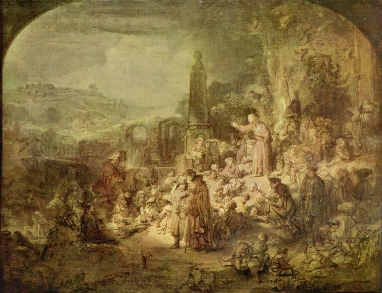 Le prêche de Jean Baptiste – Rembrandt van Rijn Rembrandt van Rijn