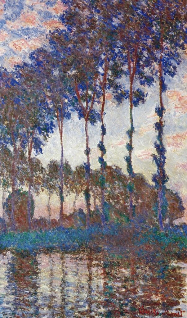 Peupliers, coucher de soleil – Claude Monet Claude Monet