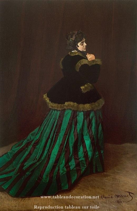 La Femme en robe verte – Claude Monet Claude Monet