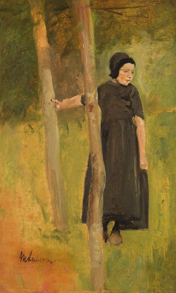 Enfant sous des arbres – étude concernant les « enfants jouent » – Max Liebermann Max Liebermann